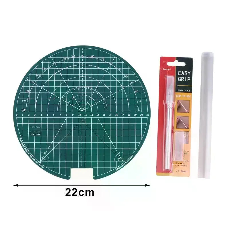Rotating Table-Tennis Rubber Cutting Mat Set