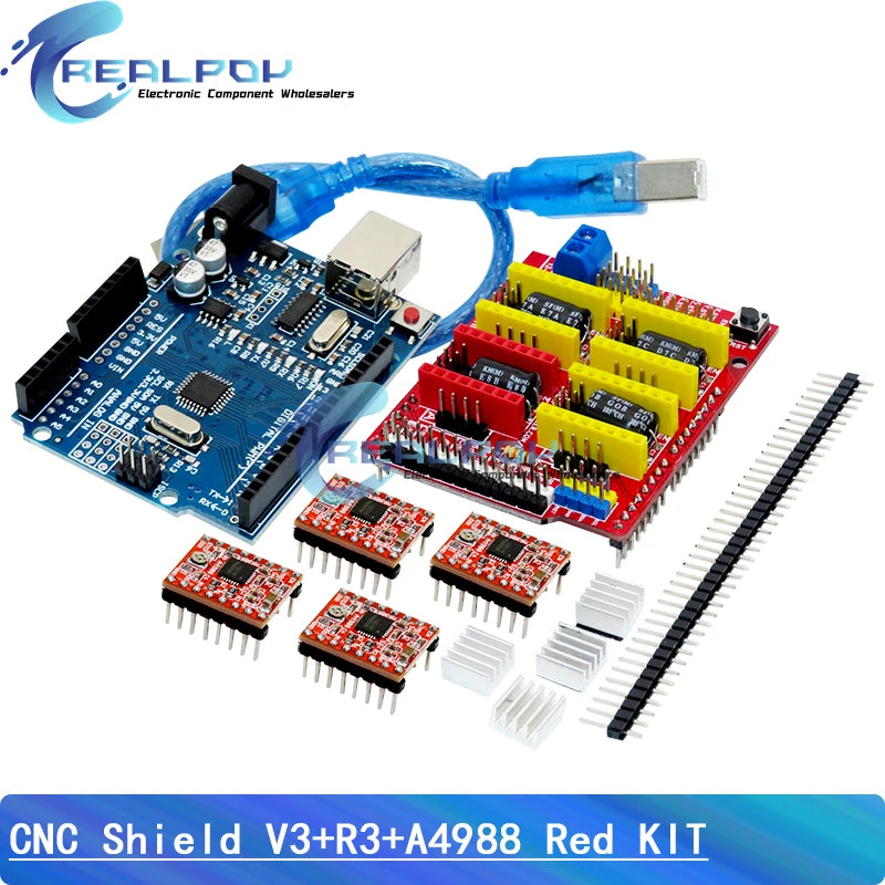 Scheda di espansione CNC Shield V3 con opzioni A4988 o DRV8825