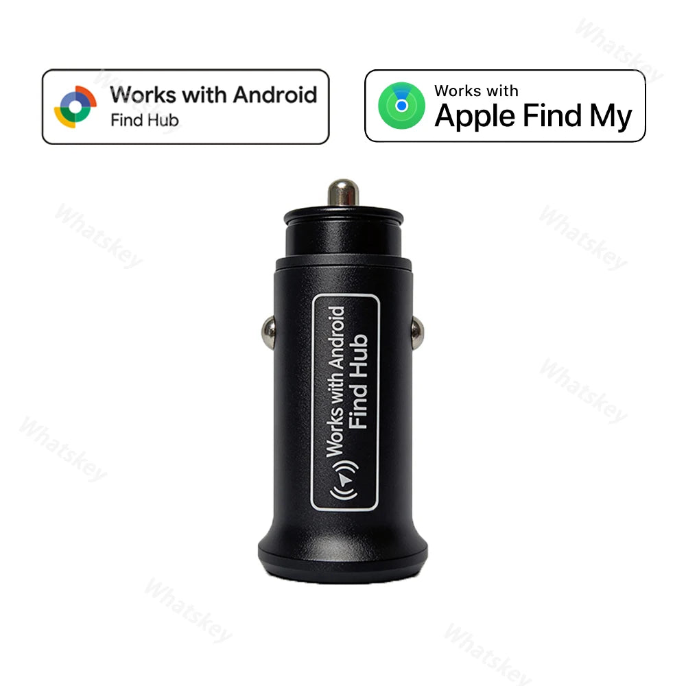 Univerzální mini GPS lokátor, sledování auta, nabíječka do cigaretového zátku, USB Type-C adaptér, skrytá, pro IOS Apple nebo Google Find My APP