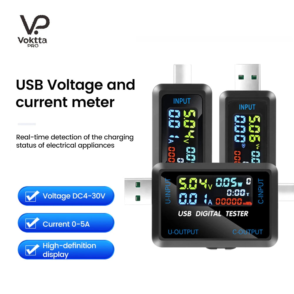 Digitaler USB-Lade-Tester - Anschlussoptionen