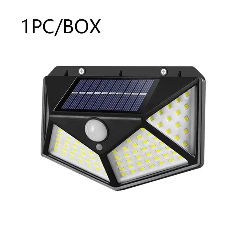 Solarna stenska svetilka s 100 LED in senzorjem gibanja