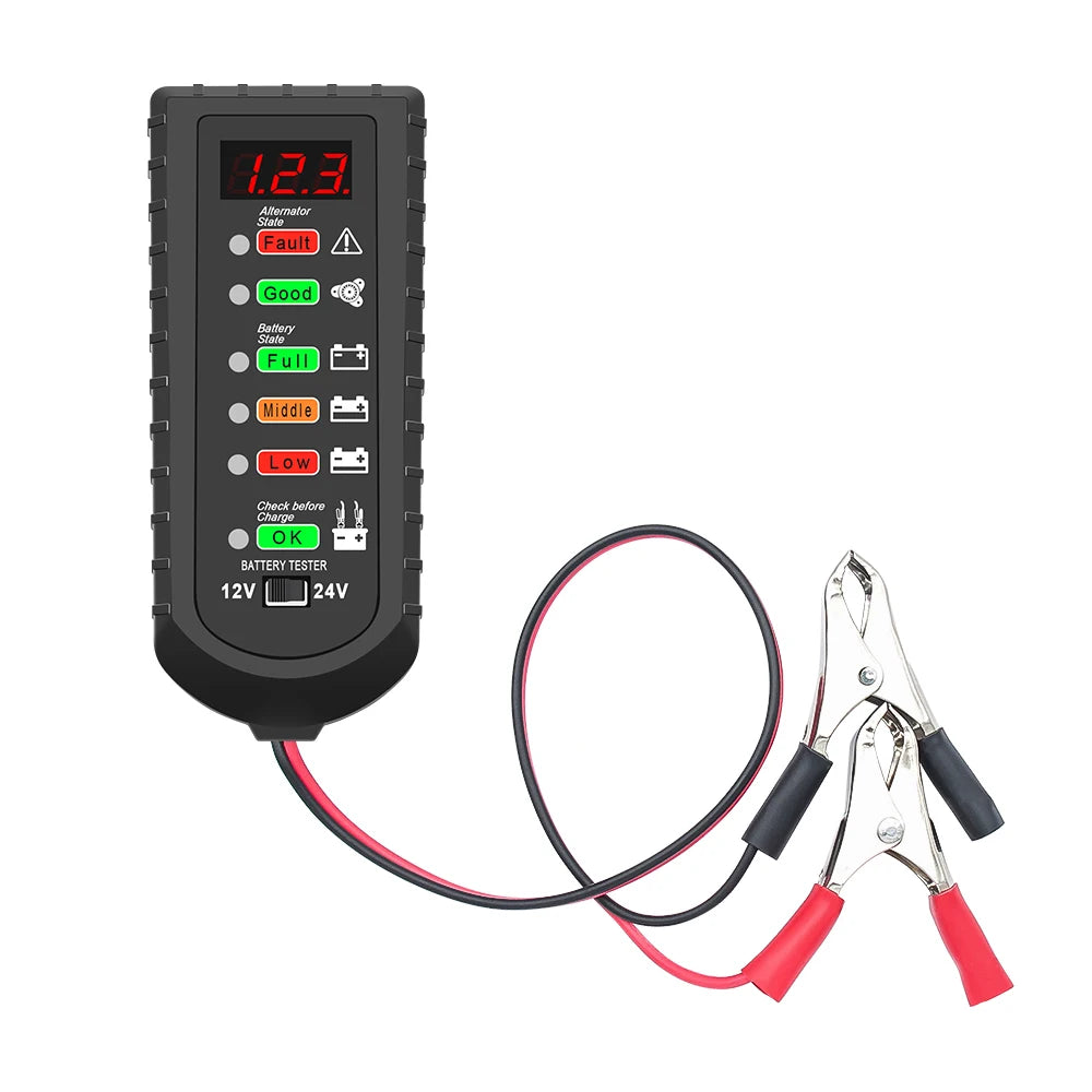 12/24 V Vehicle Battery Voltage Tester
