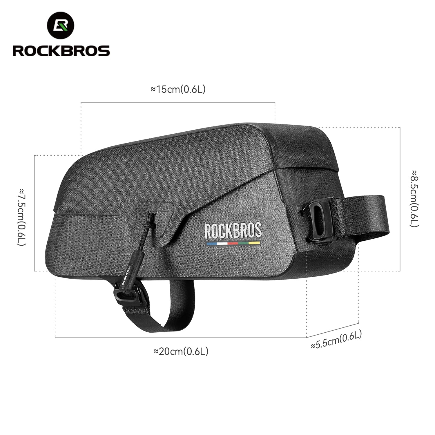 Borsa Impermeabile ROCKBROS ROAD TO SKY per Tubo Superiore della Bici, Borsa Telaio per Ciclismo, Leggera per Accessori da Bicicletta