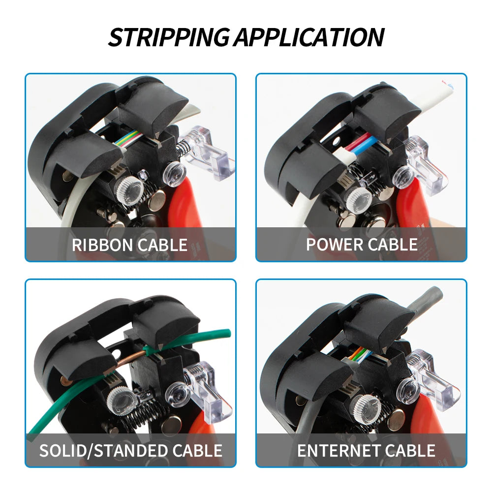 Automatic Wire Stripper, Cutter and Crimper, AWG 10–24