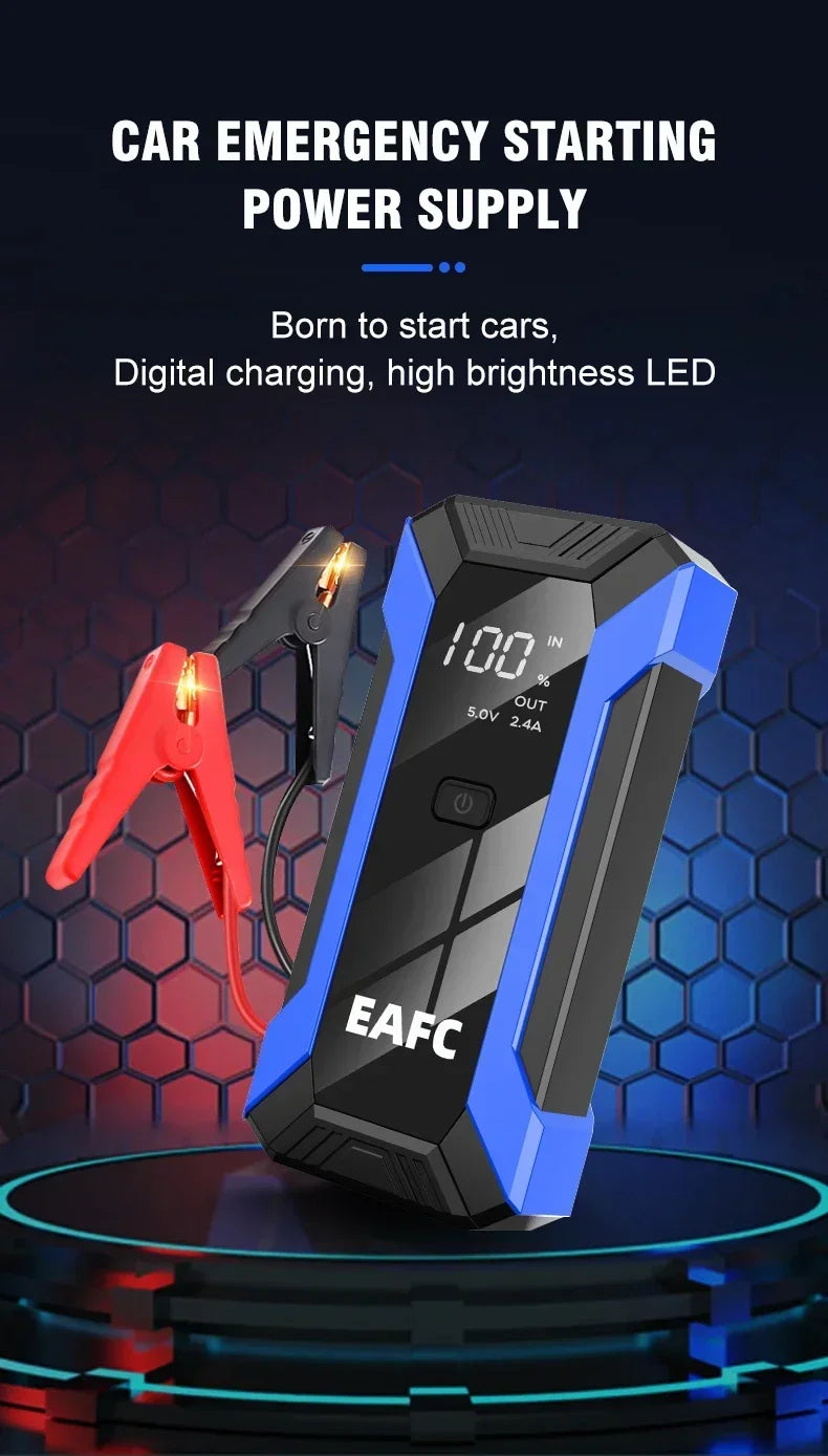 12V Car Jump Starter 1200A Booster with Power Bank and LED Light