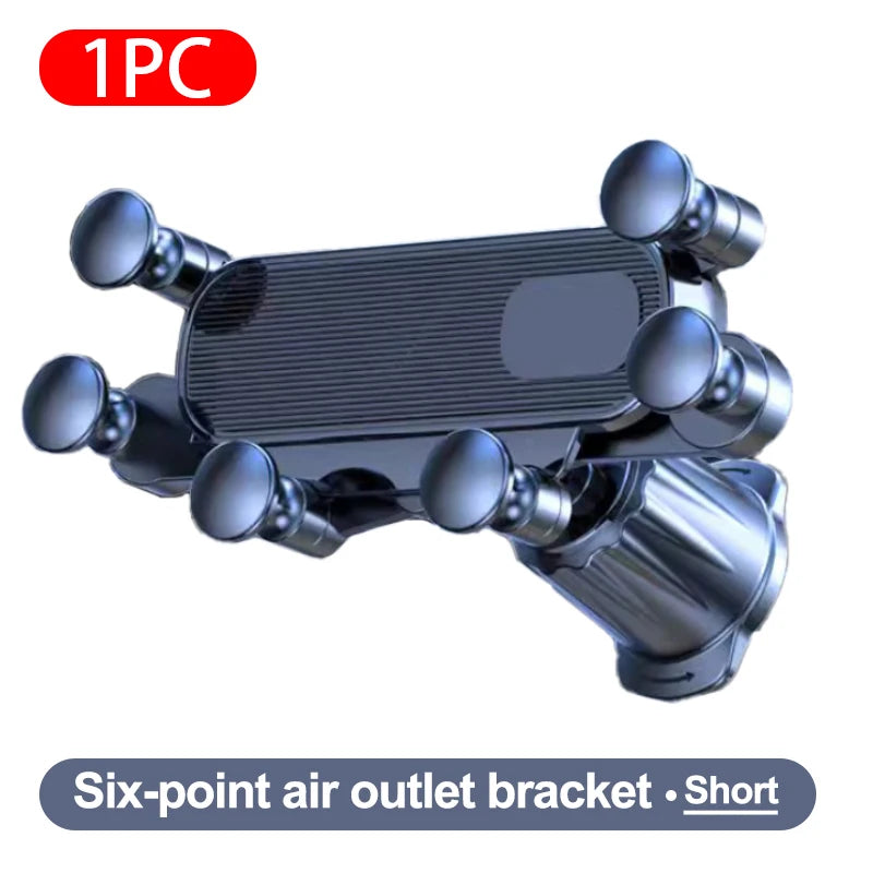 SEAMETAL Air Vent Car Phone Holder 6-Joint 360-Degree Gravity Phone Mount Stable Hook Cellphone Stand Universal for 4.7-7 inch