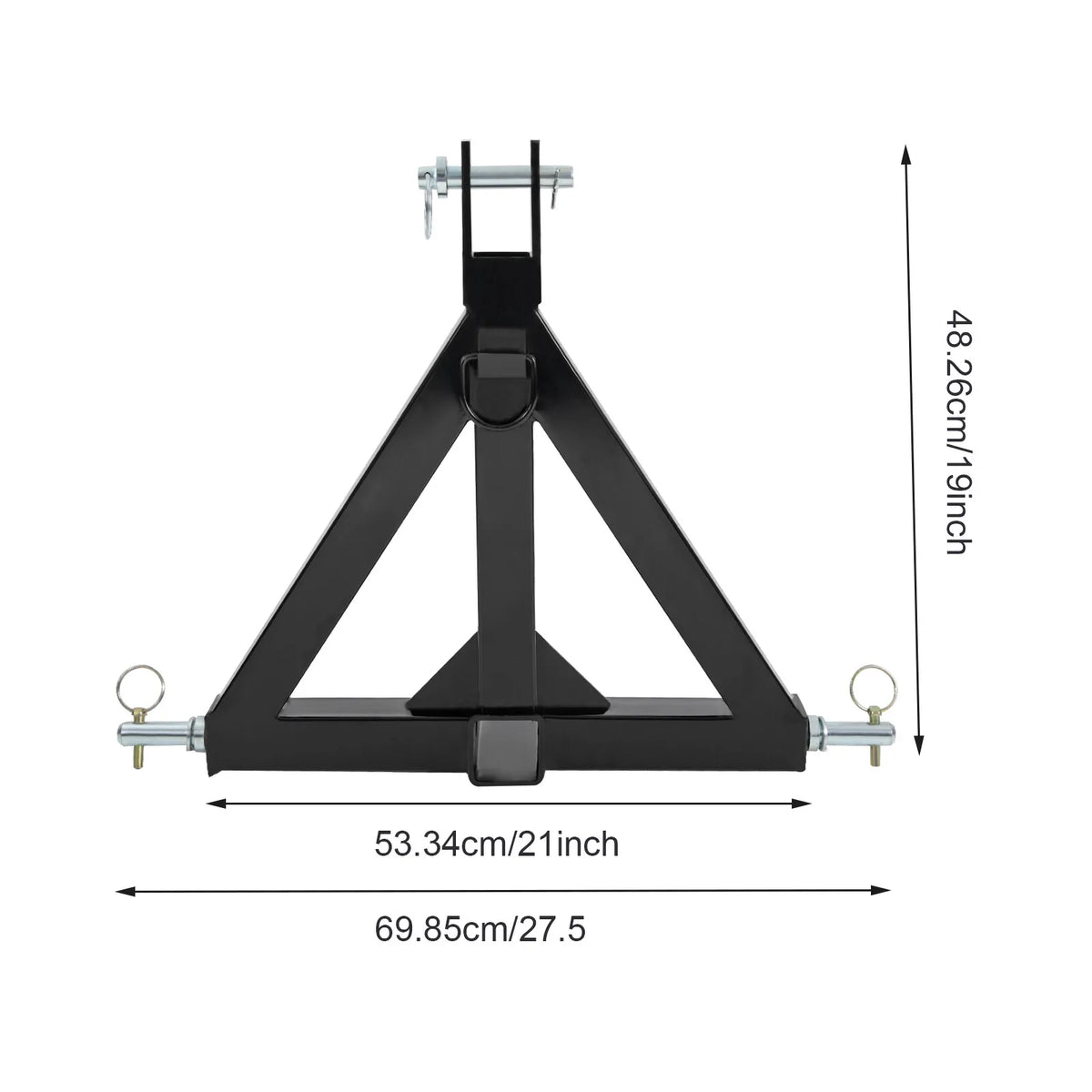 3 Pont Trailer Hajtómű, 2" Fogadó Adapter Traktorhoz, Nehéz Teherhordó Acél Háromszög Hajtócsapokkal, traktorra, utánfutókhoz illeszkedik