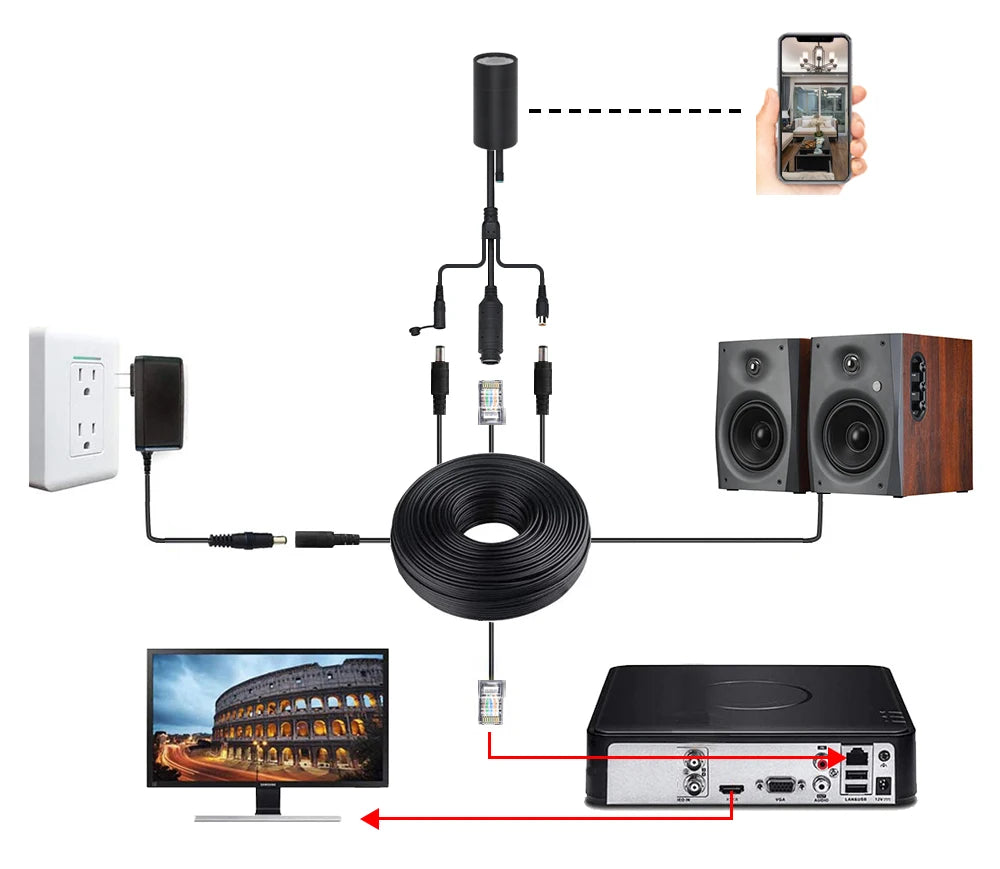 5MP PoE IP Mini Bullet Camera with Motion Detection and Onvif