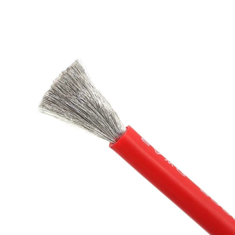 Červený lankový medený elektrický kábel, možnosti AWG
