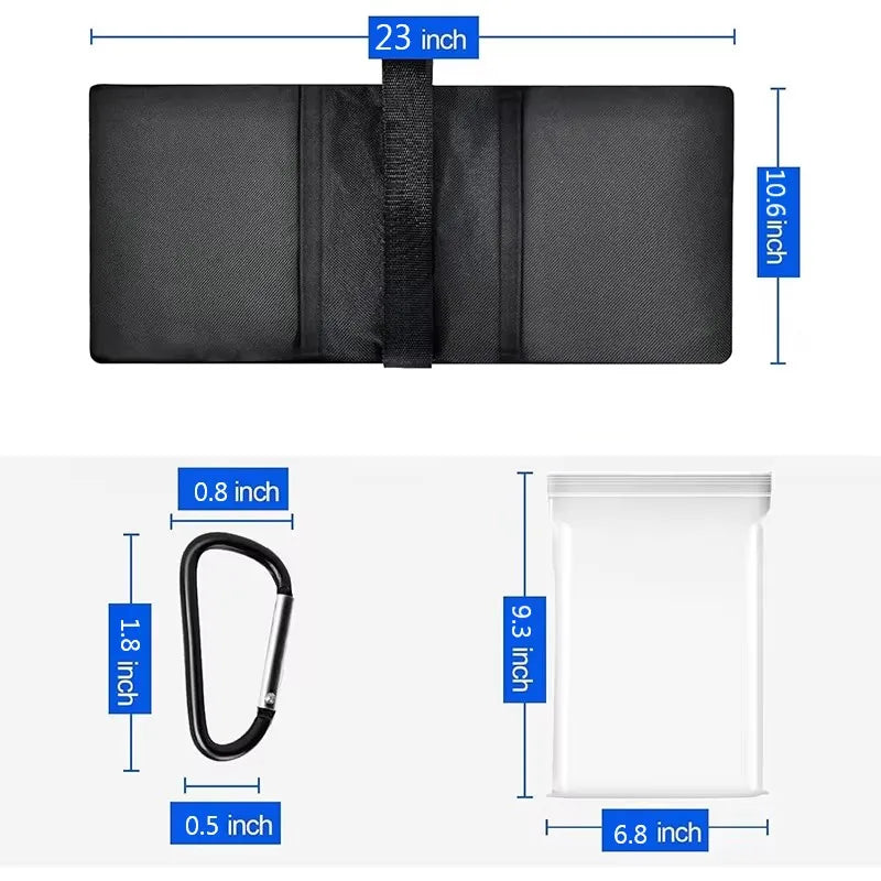 Sac foto gol cu căptușeli din PE și clemă din aluminiu