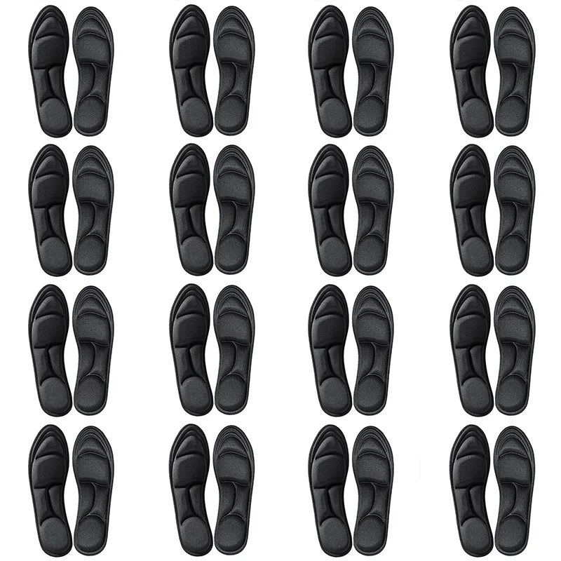 1/2/4/16Pairs 5D Massage Memory Foam Insoles For Shoes Sole Breathable Cushion Sport Running Insoles For Feet Orthopedic Insoles 