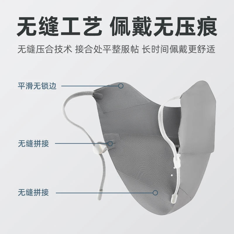 Ice Silk UV Protection Face Mask for Summer Outdoor Sport