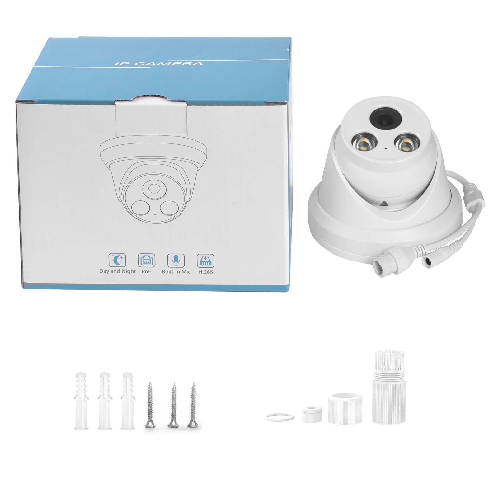 Hikvision Compatible IP Camera 5MP HD 8MP 4K ColorVu Dome POE Home Security Protection Built-in Mic CCTV Surveillance Video IPC 