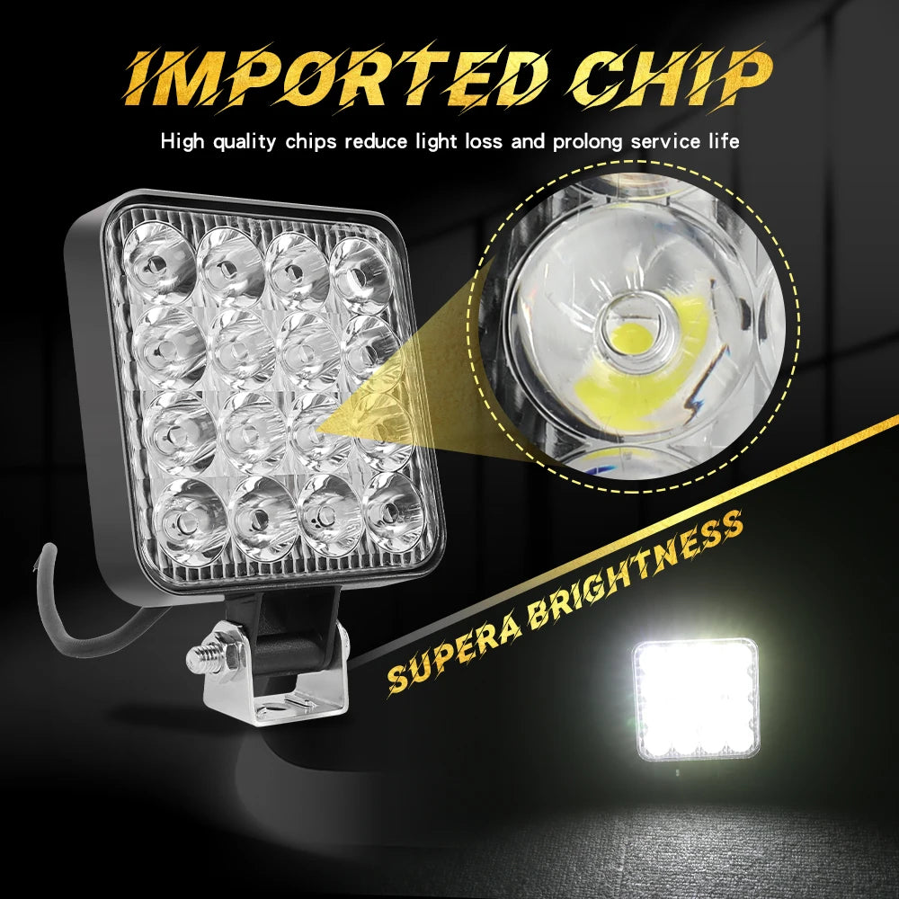 Mini 4 Inch LED Work Light 48W 12V Off-Road Spotlight