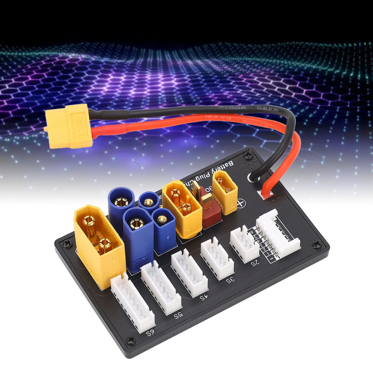 Battery Charger Adapter Board, XT30/60/90, EC3/5 & T Plugs