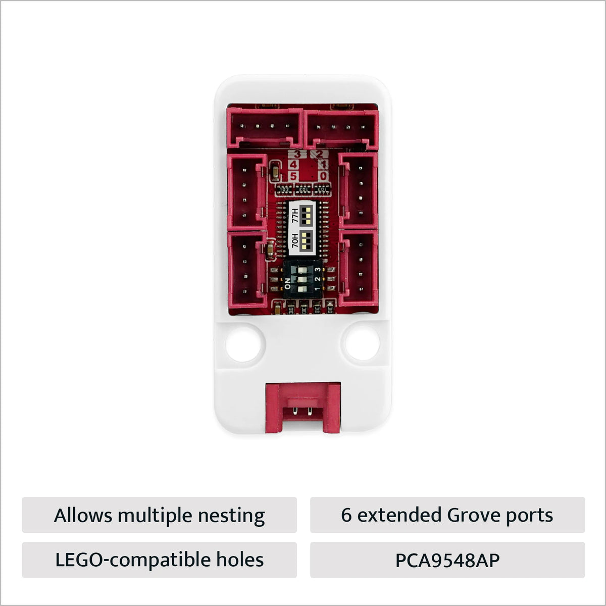 M5Stack Hivatalos PaHub v2.1 egység I2C hub 1 to 6 bővítés DIP kapcsoló multiplexerek IoT fejlesztő készlet (PCA9548AP)