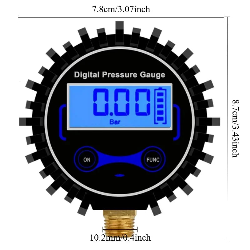 Digital Tyre Pressure Gauge - LED Options