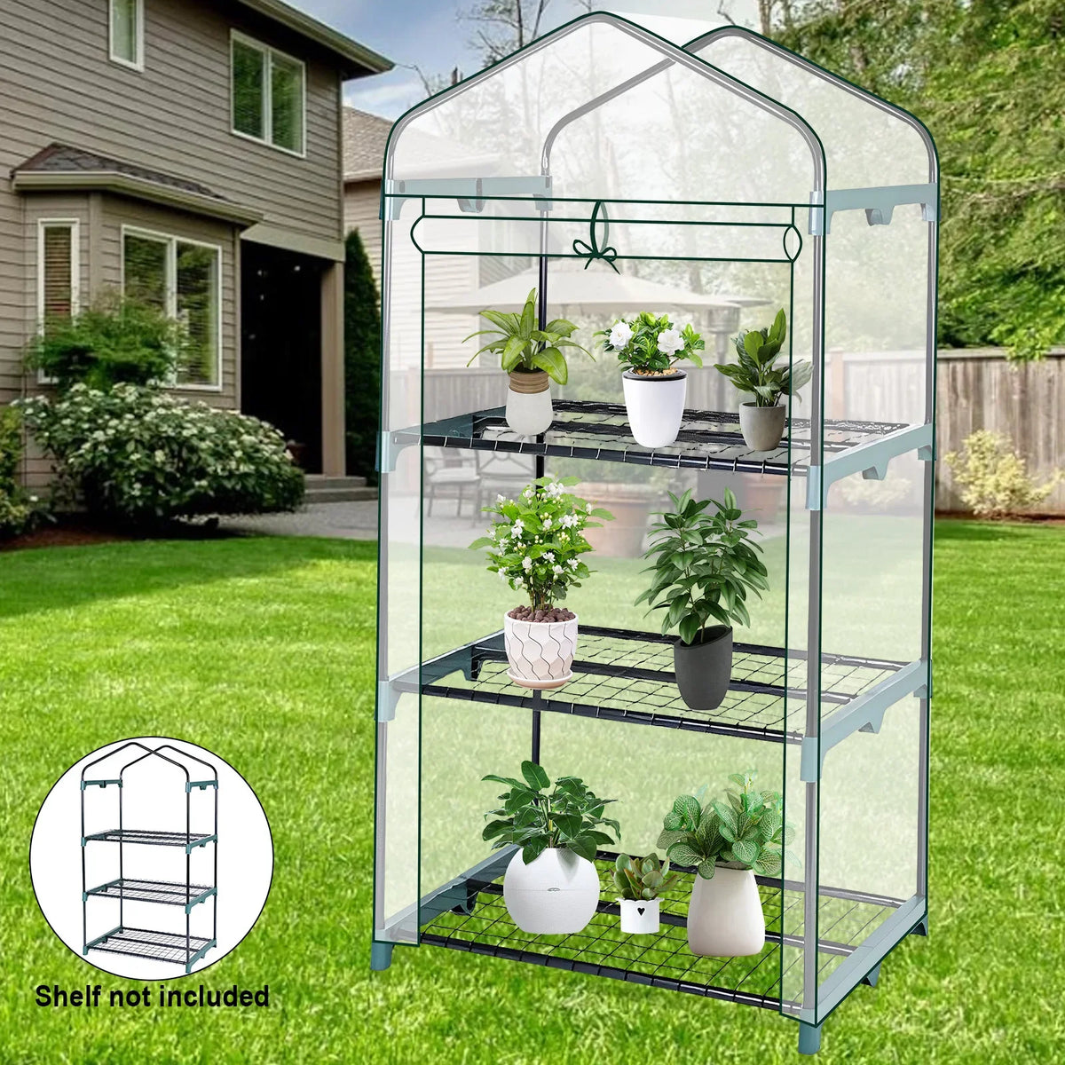 Transparent PVC Greenhouse Replacement Cover, No Frame
