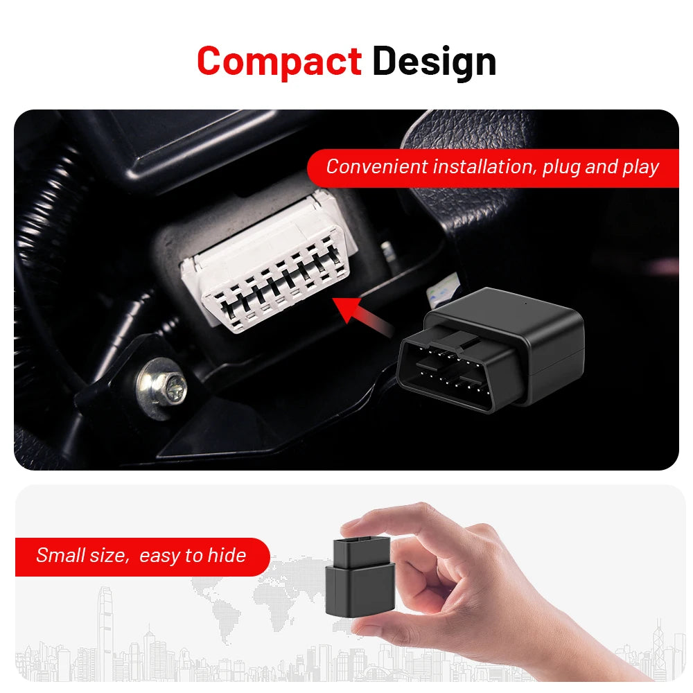 MiCODUS Mini OBD GPS Tracker 4G MV33G 9-40V Car Tracking Device Anti-theft Low Battery Alert Car Tracker Free APP