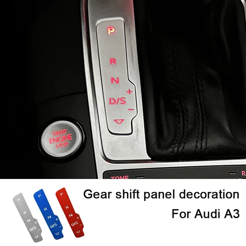 Audi A3 8V Gear Shift Panel Metal Trim Sticker