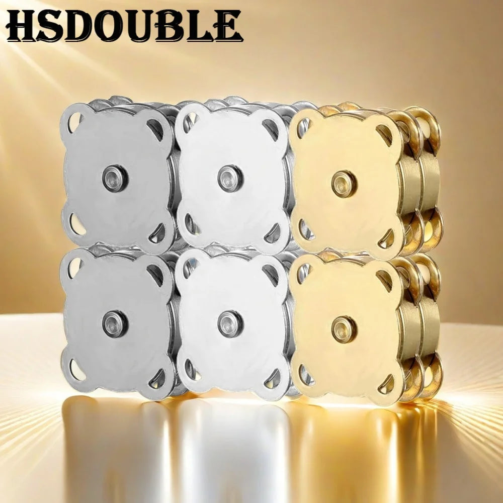 10 kusov kovových magnetických sponiek Nažaby Spony Gombíky pre Kabelku Kabelku Peňaženku Odevy Tašku DIY Remeslá Šitie Doplnky