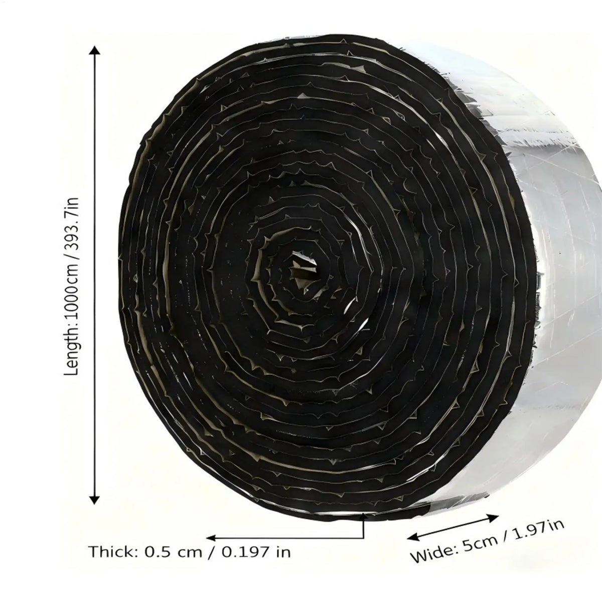 Selvklæbende Folie Rørisoleringstape, 10 m × 5 cm