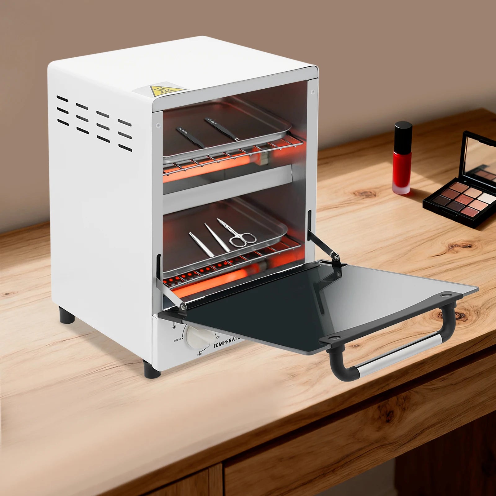 Esterilizador de Calor Infrarrojo 12L 1000W Limpiador de Herramientas para Uñas y Salón