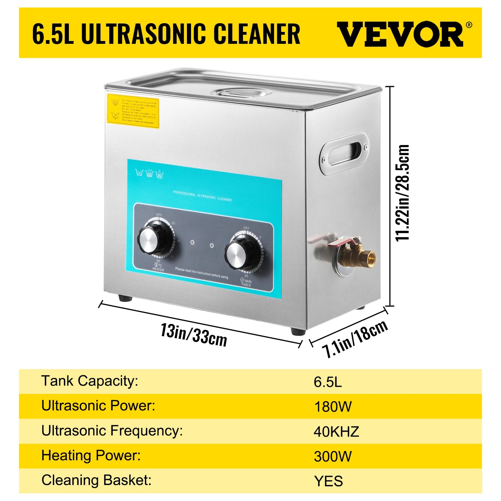 Ultrasonic Cleaner with Heating 2L–30L Deep Cleaning Machine