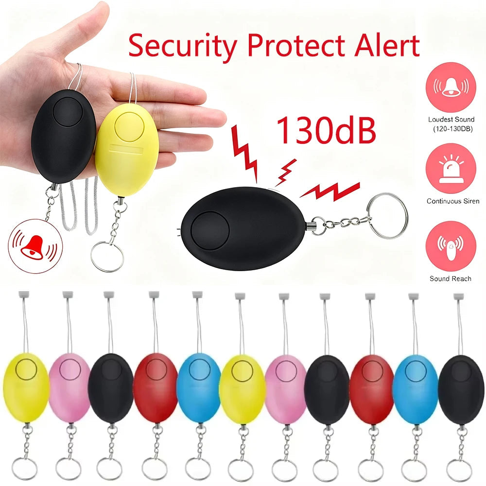 Cheap Self Defense Alarm 120dB Egg Shape Girl Women Security Protect Alert Personal Safety Scream Loud Keychain Emergency Alarm 