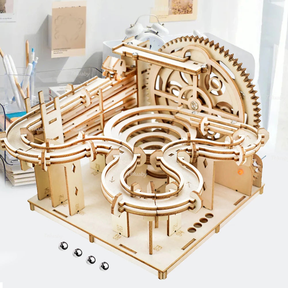 DIY sada 3D puzzle ze dřeva Marble Run