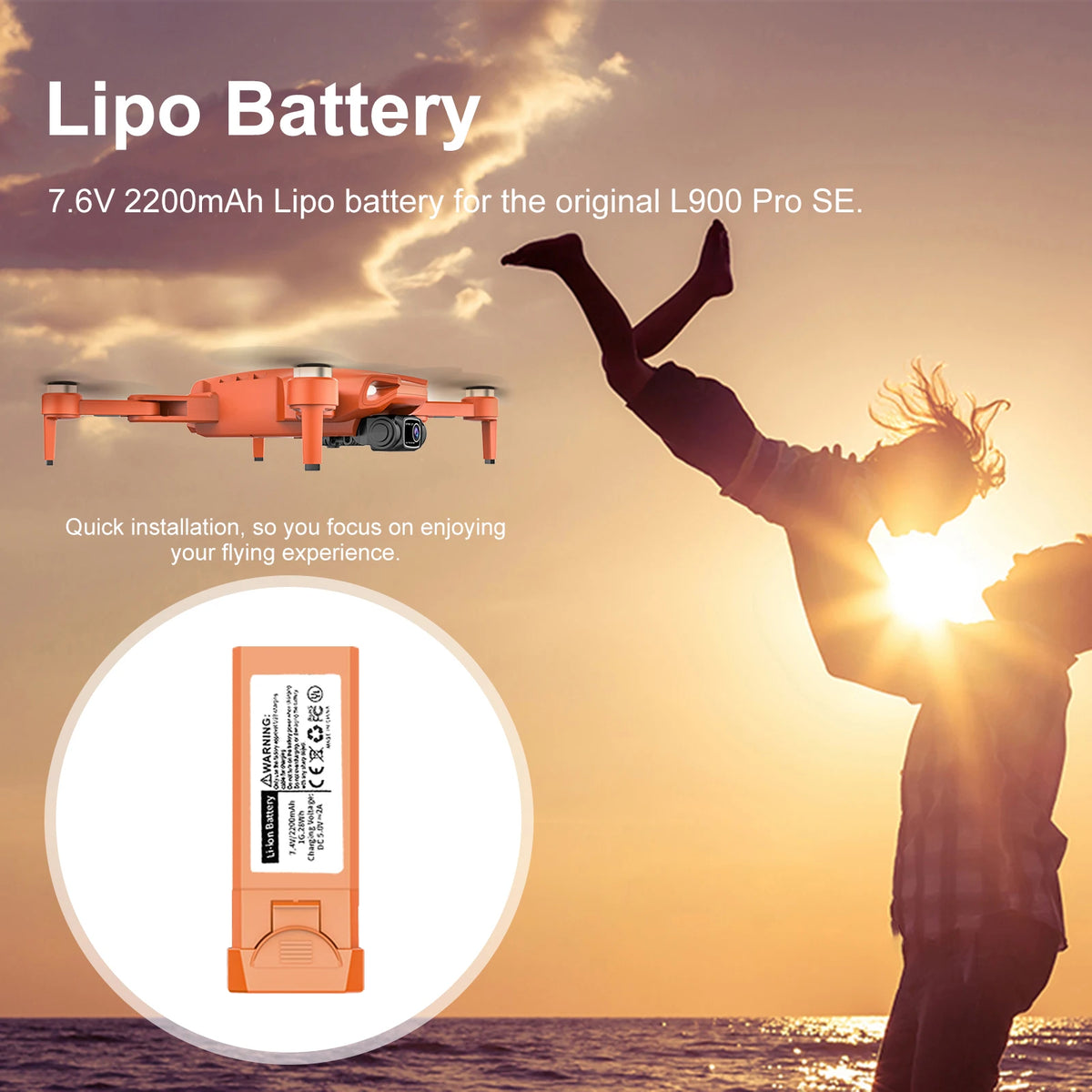 2200mAh Replacement Battery for L900 Pro SE Drone