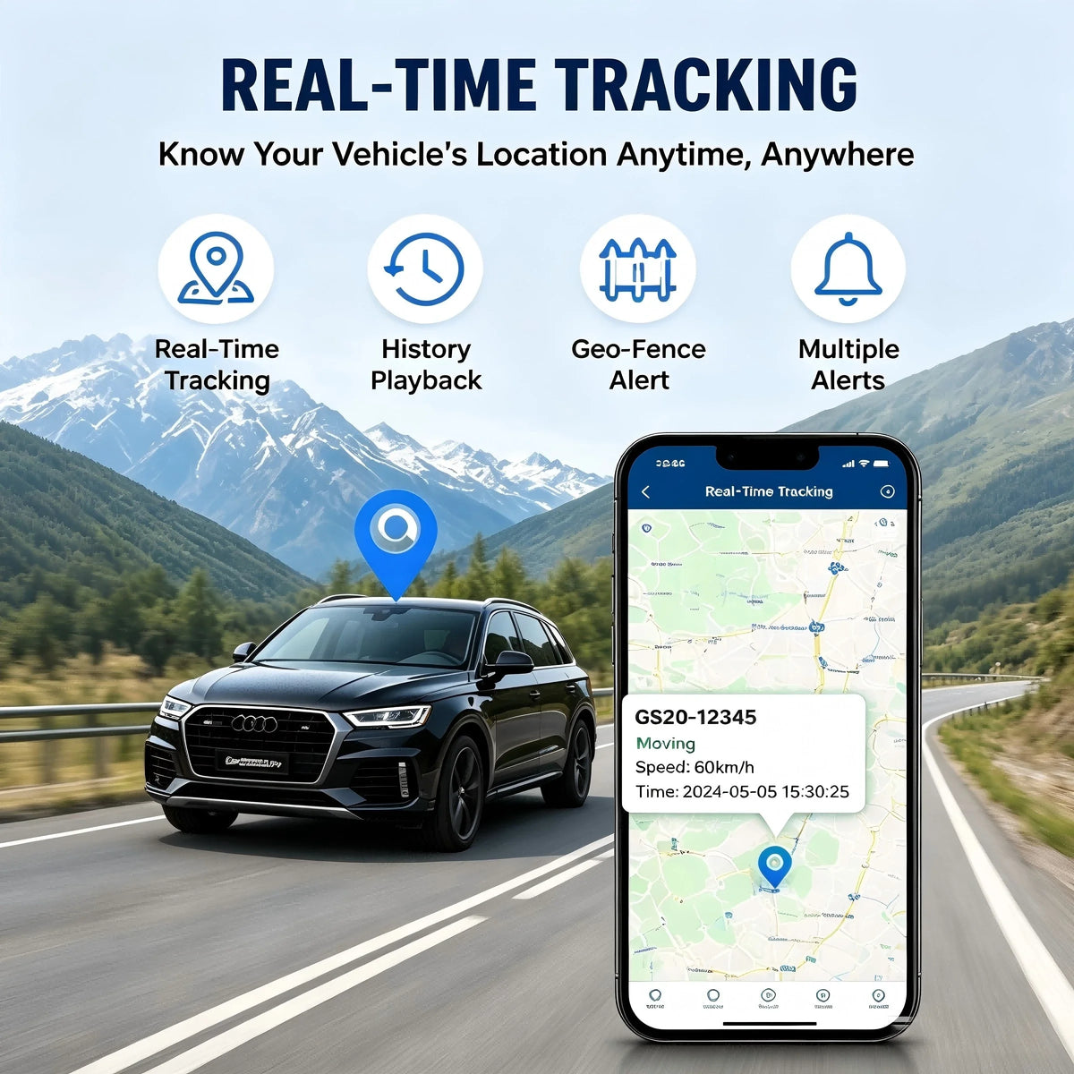 4G GPS Tracker for Car Motorcycle Truck Van Real Time Vehicle Tracking Anti Theft Cut Wire Alarm Subscription Required