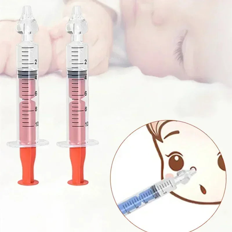 Silicone Baby Nasal Aspirator Syringe Baby Nose Cleaner Kids Rhinitis Nasal Washer Reusable Nasal Irrigator Washing for Children 