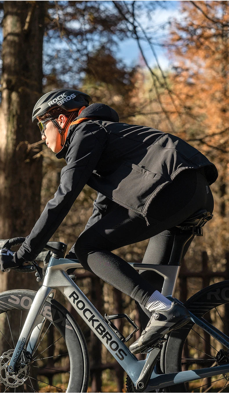 Winter Thermal Cycling Vest Windproof Fleece Sleeveless Jacket