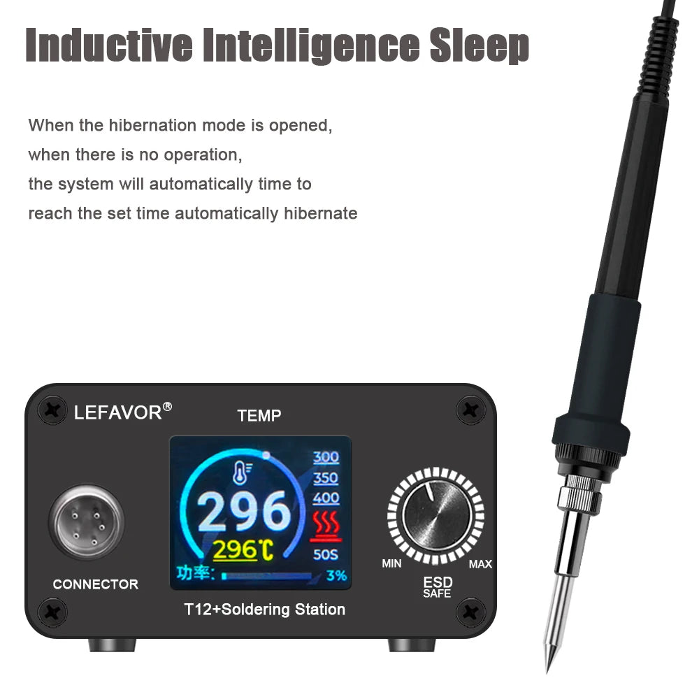 T12 75W Digital Soldering Iron StationTips Welding Rework Station  temperature adjustable control  microcontroller 