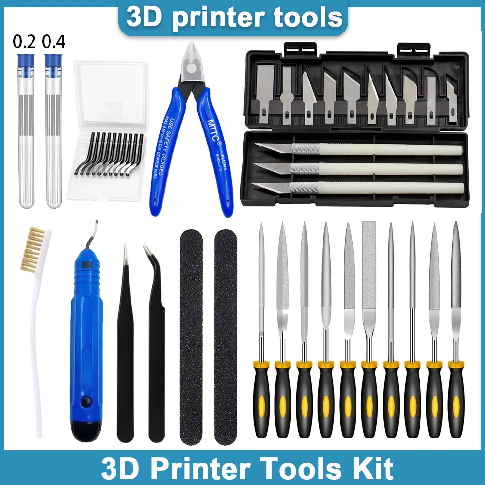 3D Printing Maintenance and Finishing Tools, Set Options