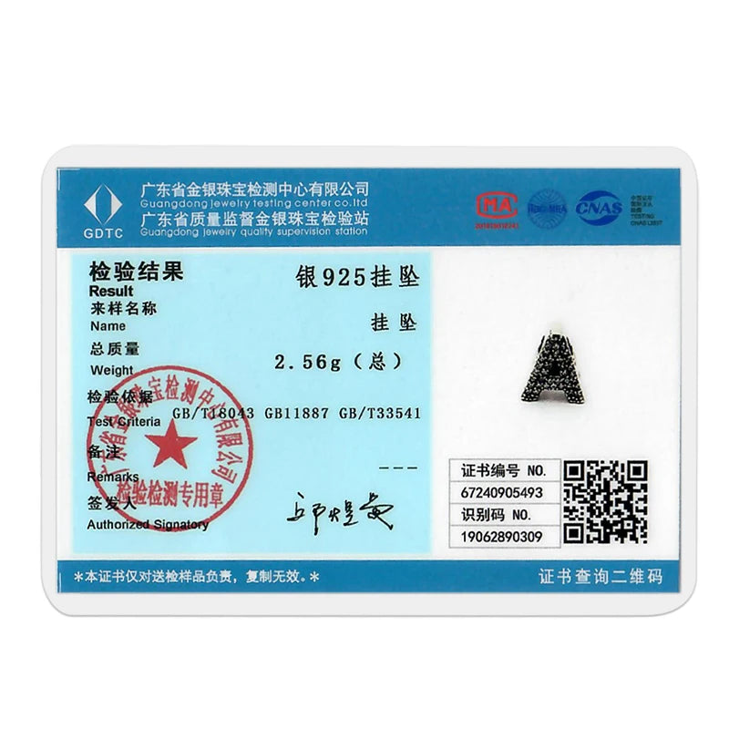 925 Sterling Silver Alphabet Bead Charm