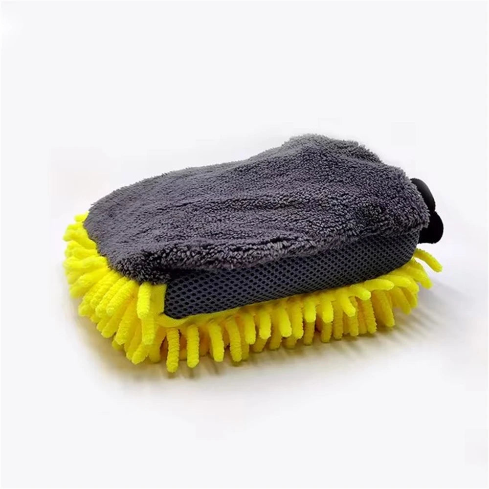 1/5pcs Car Washing Gloves Waterproof Microfiber Chenille Gloves Car Cleaning Mitt Detailing Brush Auto Care Double-faced Glove 