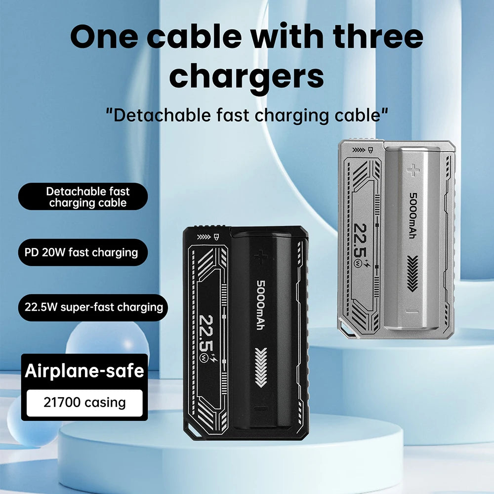DIY 21700 Power Bank Case with USB-C Cable
