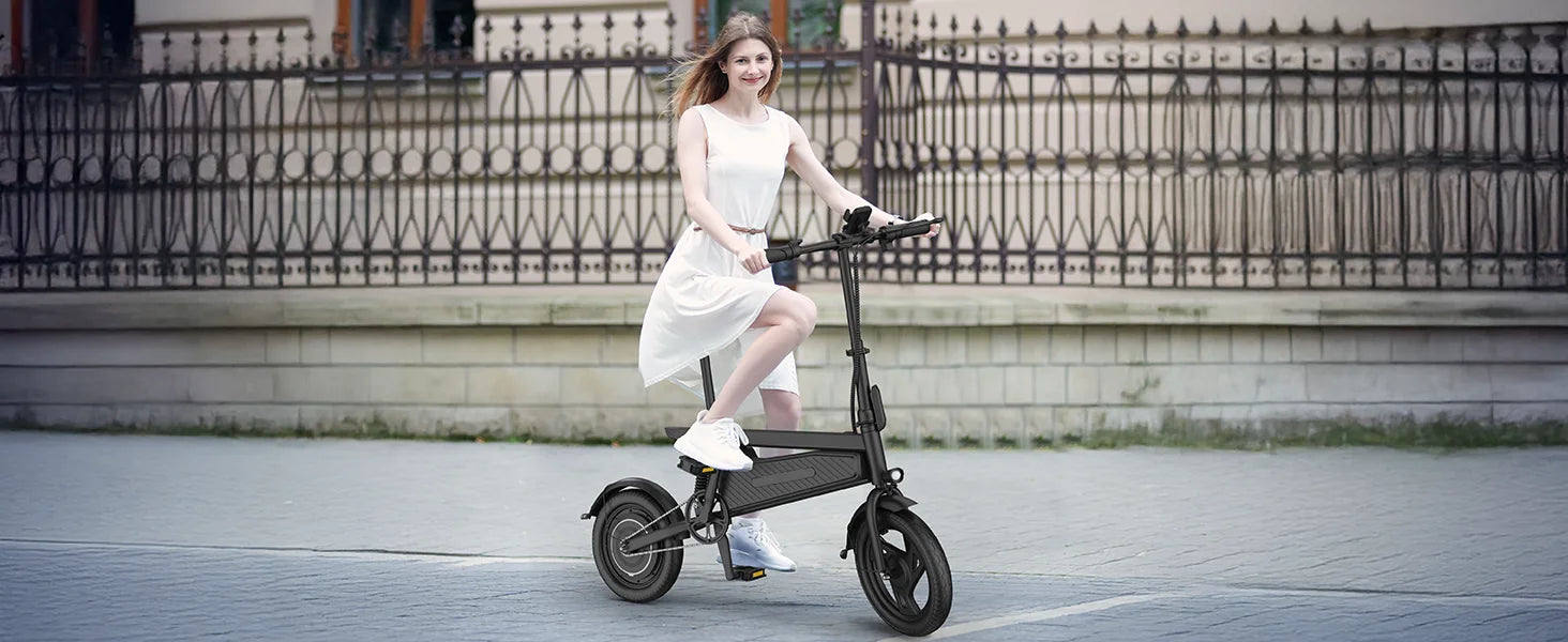 14" Foldable Electric Bike 350W Motor 48V Battery 22MPH Range