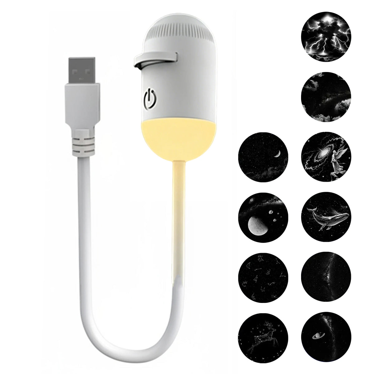 USB Projection Night Light with Changeable Films