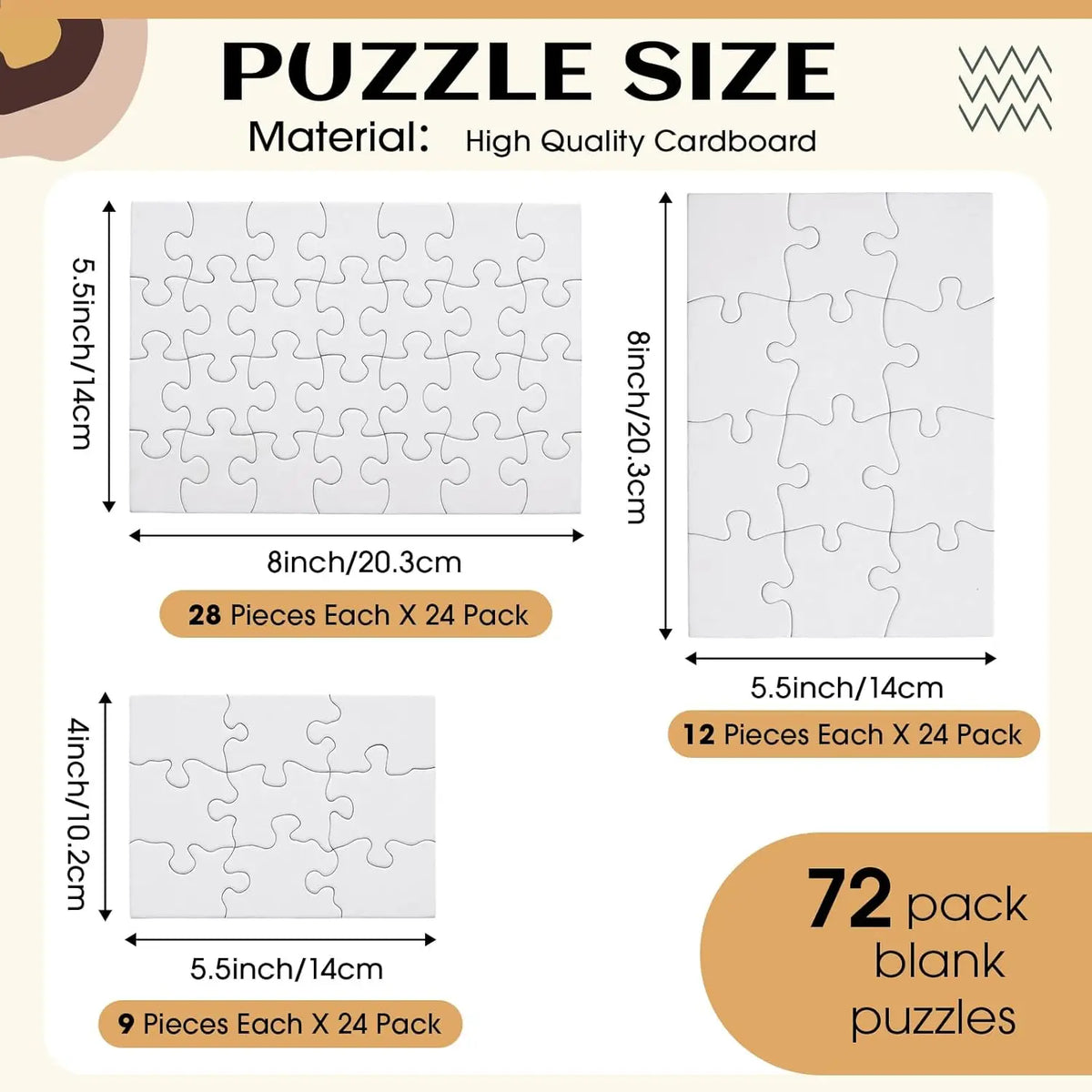 Blanke DIY-sudoku-puslespill, 72 ark