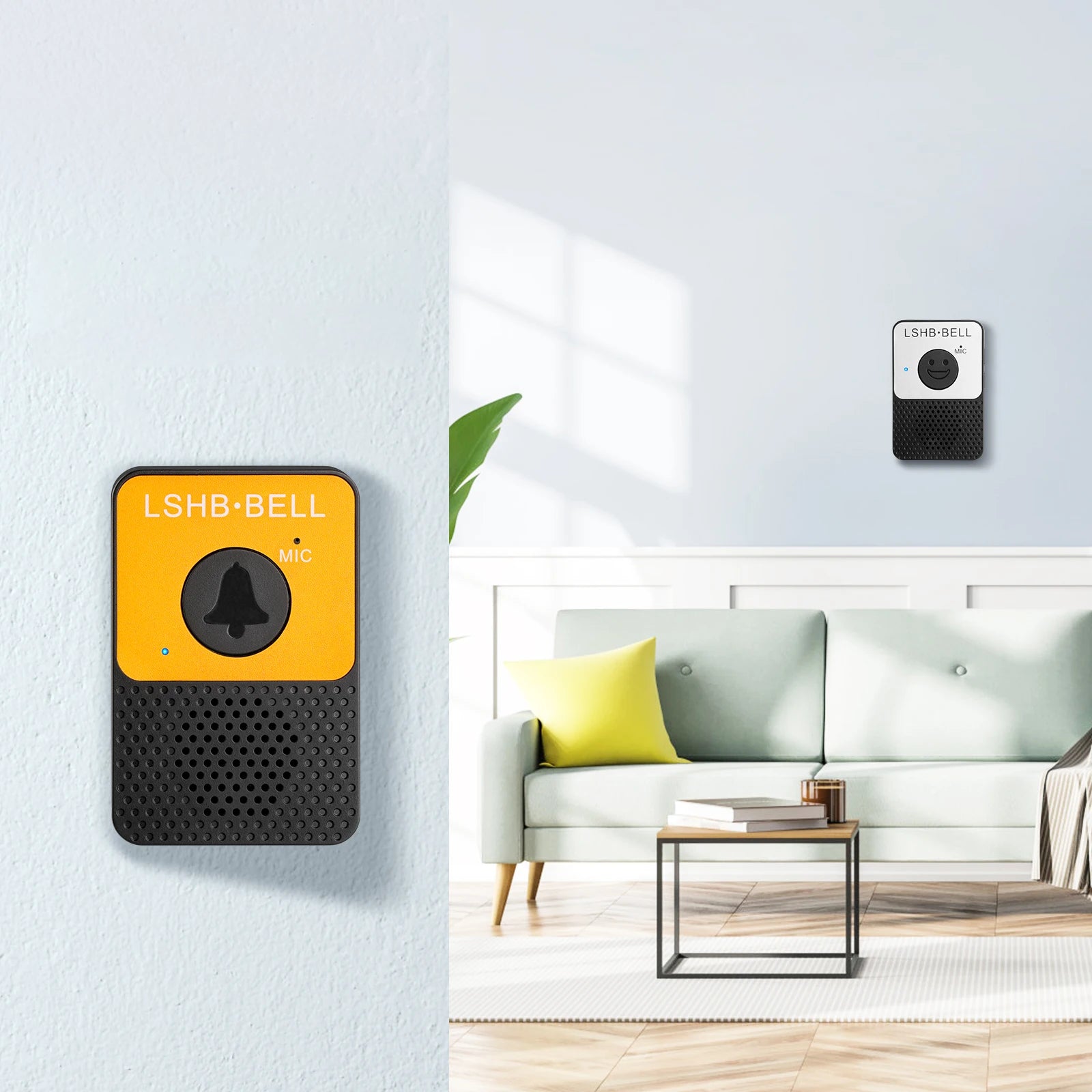 Wireless 2-Way Intercom Doorbell 800ft Range with LED Alert