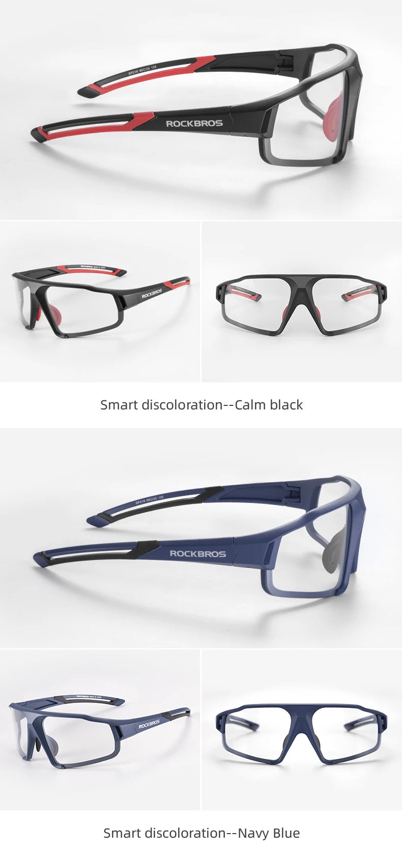 Photochromic Bike Glasses with UV400 Protection