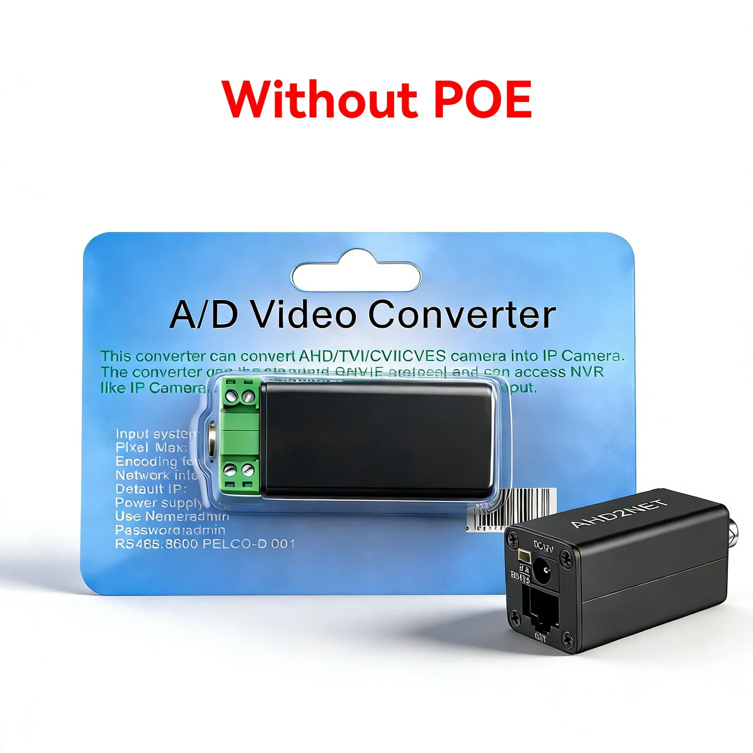 Convertisseur Caméra Analogique vers IP 1080P ONVIF Encodeur Vidéo PoE