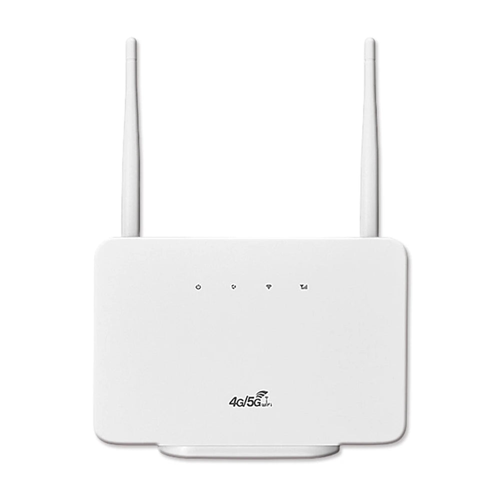 4G Wireless Router 300Mbps 4G Router Wireless Modem External Antenna with Sim Card Slot EU Plug for Home Travel Work 