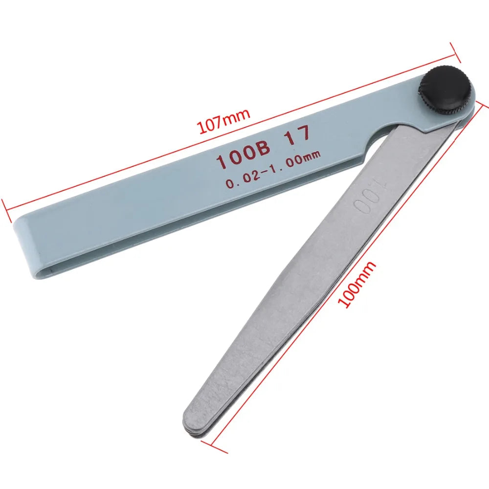 Metric Feel­er Gauge, 17 ostrzy, 0,02–1,00 mm