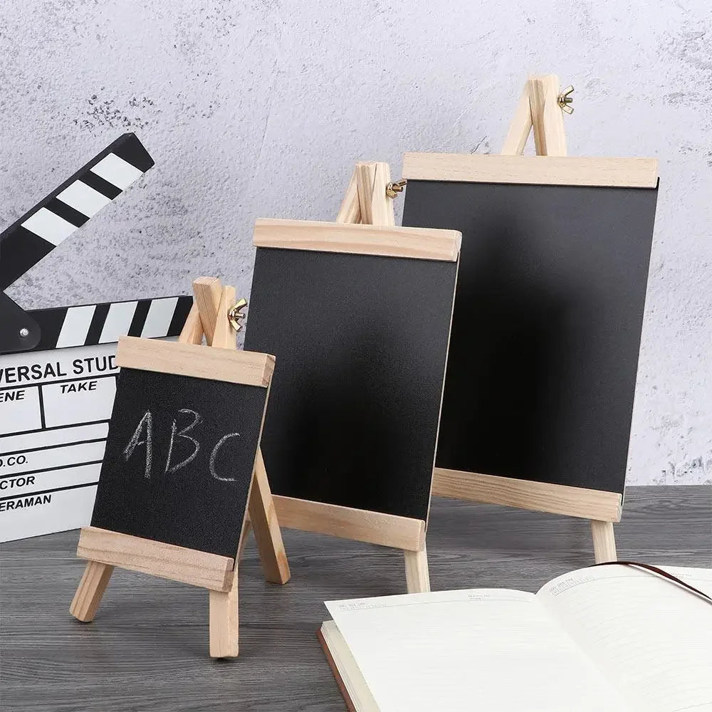 Wood-Framed Desktop Chalkboard Easel, S–L