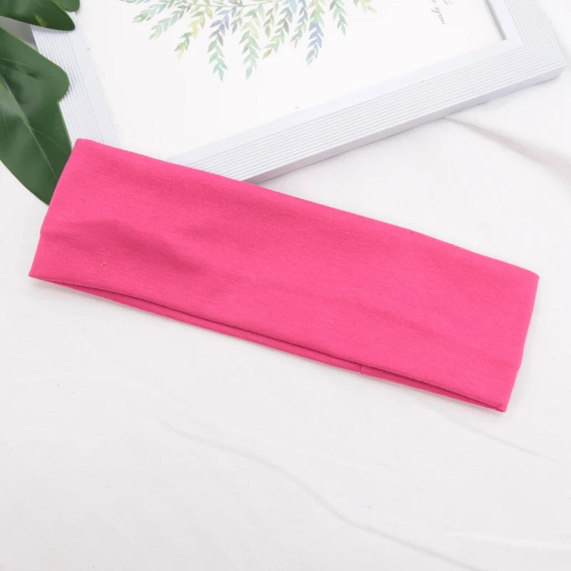 Elastic Cotton HairBand Fashion Headbands for Women Men Solid Running Fitness Yoga Hair Bands Stretch Makeup Hair Accessories 