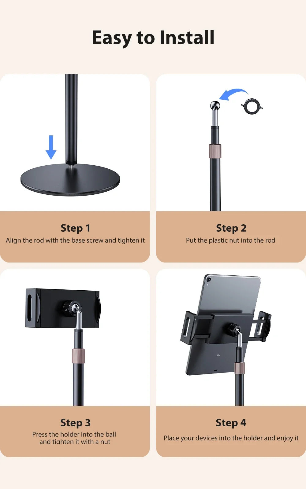 Adjustable Desktop Stand for Portable Displays
